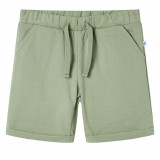 Cumpara ieftin Pantaloni scurți pentru copii cu șnur, kaki deschis, 140