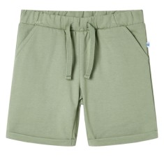 Pantaloni scurți pentru copii cu șnur, kaki deschis, 140