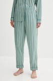 United Colors of Benetton pantaloni de plajă din bumbac culoarea turcoaz, bumbac, 4MYG3F00M