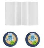 Set de 4 huse cu 2 etichete pentru certificat Binxwa, PVC, transparent, 100 x 137 mm