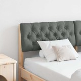 vidaXL Tăblie tapițată Gri &icirc;nchis 160 cm Lemn de pin masiv 879165