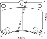 Placute frana Mazda 323 C 4 (Bg), 323 C 5 (Ba), 323 F 4 (Bg), 323 F 5 (Ba), 323 P 5 (Ba), 323 S 4 (Bg), 323 S 5 (Ba), Mx-3 (Ec) SRLine parte montare