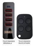 Telecomanda inlocuitoare poarta garaj de 2 si 4 canale cod saritor 433.92MHz Sommer Pearl compatibila cu originalul (850)