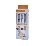 Cablu date si incarcare 3in1, incarcare rapida, micro,type C,iphone, 120 cm - Gri