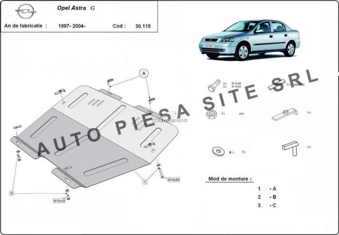 Scut metalic motor Opel Astra G fabricat incepand cu 1997 APS-30,115