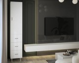 Soldat 35 1U 3S, 35x35x180 cm, Alb