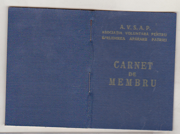 bnk div Carnet de membru AVSAP - 1955-1959