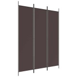 Cumpara ieftin Paravan de camera cu 3 panouri, maro, 150x200 cm, textil