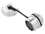 Soclu WY20 mamă 4 pini IP67 25A 500V aurit