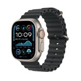 Curea smartwatch, THD, Oceanic Loop, pentru Apple Watch Ultra2 49 mm, Apple Watch 46 mm seria 10, marime universala, neagra, catarama gri