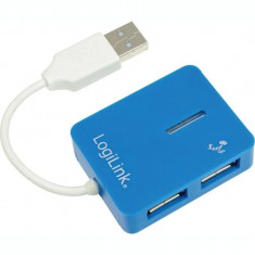 HUB extern LOGILINK conectare prin USB 2.0 cablu 0.05 m albastru UA0136 foto