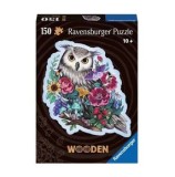 Cumpara ieftin Puzzle Ravensburger lemn contur Bufnita, 150 piese