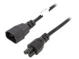 Cablu Alimentare 1.5m IEC C14 la IEC C5 Negru 2.5A
