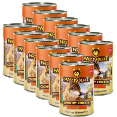Conservă Wolfsblut Country Chicken 12 x 395 g