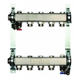 Set distribuitoare inox pentru radiatoare, cu inchidere, Herz DN25, G3/4, 7 cai