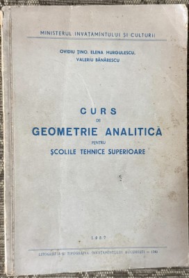 Curs de Geometrie Analitica foto