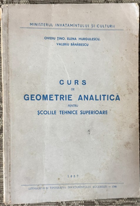 Curs de Geometrie Analitica