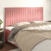 VidaXL Tăblii de pat, 4 buc, roz, 100x5x78/88 cm, catifea 3116641