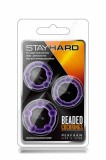 Set 3 Inele Penis Cu Margele Stay Hard, Violet