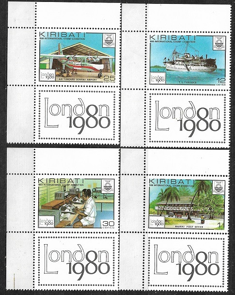 B0979 - Kiribati 1980 - Expo Londra 4v neuzat,perfecta starecu vignete