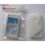 Husa Silicon S-Line Transparenta HTC Desire 200, Protectie Premium