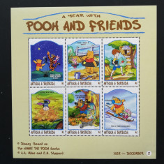 ANTIGUA&BARBUDA-DESENE ANIMATE-POOH and FRIENDS-6v in coala mica,MNH** WD 129A