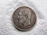 Belgia 5Francs, franci 1875 .argint., Europa