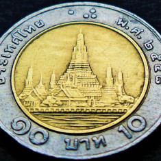 Moneda bimetalica 10 BAHT - THAILANDA, anul 2005 * cod 3302