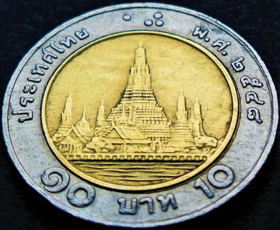 Moneda bimetalica 10 BAHT - THAILANDA, anul 2005 * cod 3302 foto