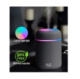 Umidificator cu Aromaterapie si Lampa de veghe, LED, Negru, USB, 11.9x7.8cm