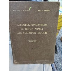 Calculul fundatiilor de beton armat ale stalpilor izolati - D.A. Stan