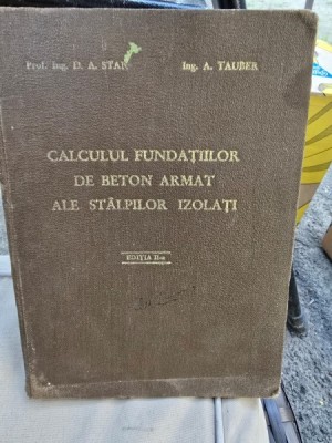 Calculul fundatiilor de beton armat ale stalpilor izolati - D.A. Stan foto
