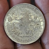 Austria 1 florin 1859 B , argint , luciu partial