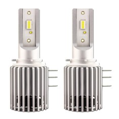 Set 2 LED-uri Auto Techstar&reg; X9, H15, CSP si ZES 40w, 4000 Lumeni, 6500K, AUTO, 12-24 Volti, EPISTAR, Canbus, Radiator Aluminiu