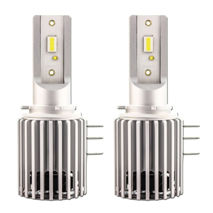 Set 2 LED-uri Auto Techstar&reg; X9, H15, CSP si ZES 40w, 4000 Lumeni, 6500K, AUTO, 12-24 Volti, EPISTAR, Canbus, Radiator Aluminiu