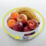 Tavă Organizare Rotativă, 22.5x6.5cm, Rotire 360░, Plastic, Alb