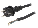 Cablu SCHUKO 3x1,5mm2 CEE 7/7 Cu Mufă Guma