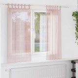 VidaXL Perdele voal cu bucle 2 buc Roz deschis 140x140 cm