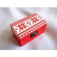 Cutie lemn decorata cu motiv traditional 27887