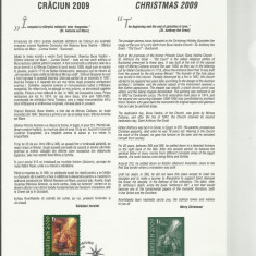 Romania 2009 Carton Filatelic - Craciun 2009 - LP 1850 b