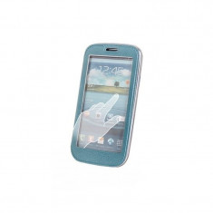 Husa Smart View Samsung S5/G900, piele ecologica, flip cover, albastru foto