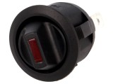 Intrerupător Rocker SPST ON-OFF, 20A, 12V, negru, iluminat LED