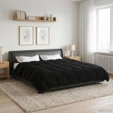 vidaXL Duvet complet pe tot parcursul anului Patos Negru 200 x 220 cm 42026021