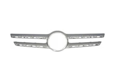 Ornament grila radiator Mercedes Clasa E (W213), 03.2016-, Fata, cu gauri camera; argintiu, Aftermarket foto