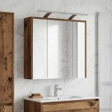 vidaXL Dulap cu oglindă pentru baie Lemn vechi 63,5 x 16 x 62,5 cm 889165