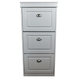 Pantofar 3 compartimente mdf gri Seber 53.5x24x117 cm