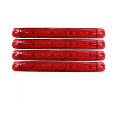 Lampa pentru cabina cu 15 smd lumina rosie, 12v-24v