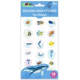 Abtibilduri imitatie sigiliu, Avenir, Natural Creation, Animale Subacvatice, 18 bucati