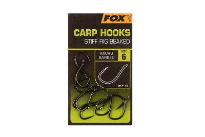 Carlige FOX Stiff Rig Beaked 10buc/plic Nr.6 foto