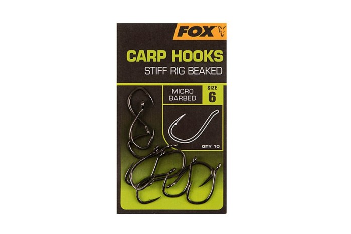 Carlige FOX Stiff Rig Beaked 10buc/plic Nr.6